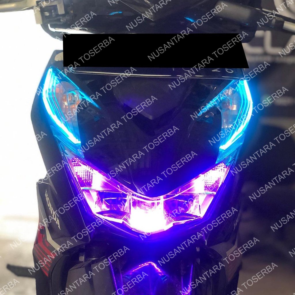 Paket Lampu Alis beat Bonus Devil Eyes Siap Pakai LAMPU ALIS DRL LED BEAT BEAT LAMPU ALIS MOTOR BEAT