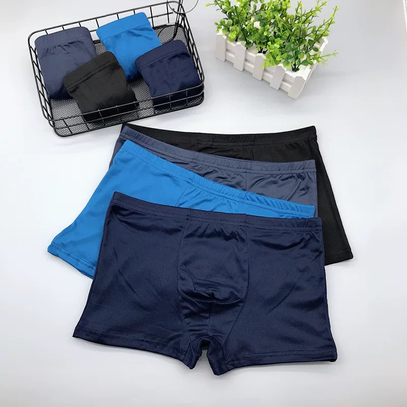 (COD) Celana Boxer Pria Sexy Celana Dalam Pendek  Pakaian dalam Pria Polos Y01-1