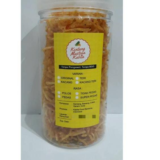 

FLASH SALE Kentang Mustofa Kabita Original (Toples 1000ml) - Bencok Krispi Tanpa MSG Kualitas Premium Terlaris Balado Kriuk Kering Renyah Teri Medan Kacang Mustopa Bandung 