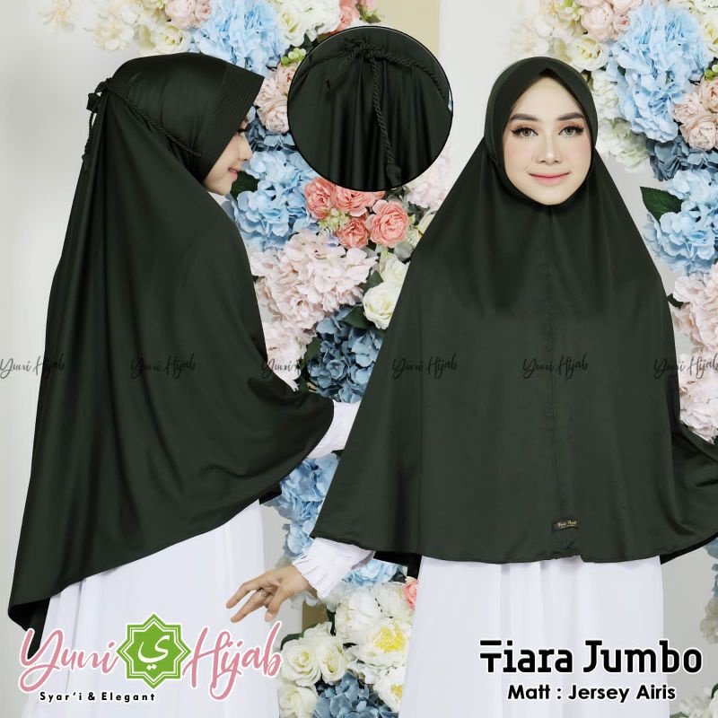kerudung jumbo murah jersey tali kepang belakang