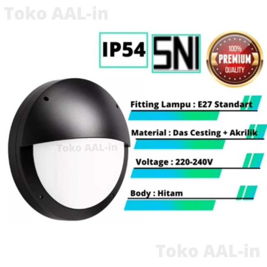 Jual Lampu Dinding Minimalis Bulat /Rumah Lampu E27 IP54 Anti Air ...