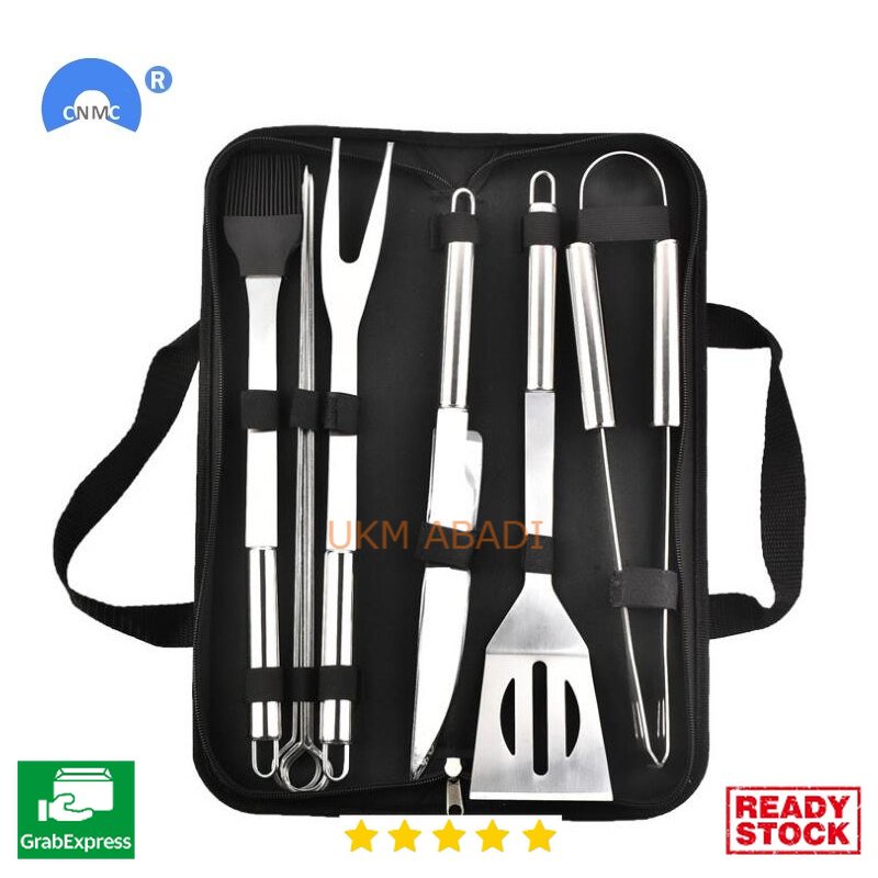 Peralatan Tools Set Panggang Daging Sate BBQ Spatula Grill 9in1 VWN102