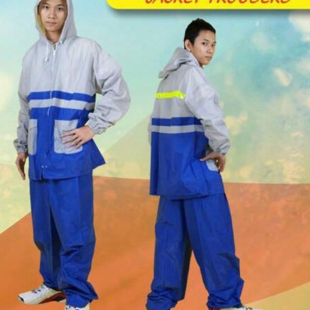 Jas hujan Dewasa pria wanita JUMBO Big size jaket celana Elmondo
