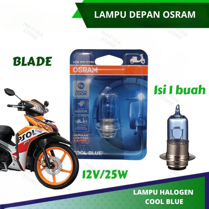BOHLAM LAMPU DEPAN OSRAM MOTOR BLADE COOL BLUE H6 M5 ORIGINAL OSRAM