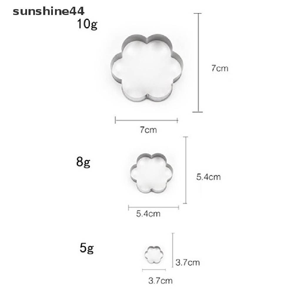 Sunshine 1 Set Cetakan Biskuit / Kue / Roti Bentuk Plum DIY