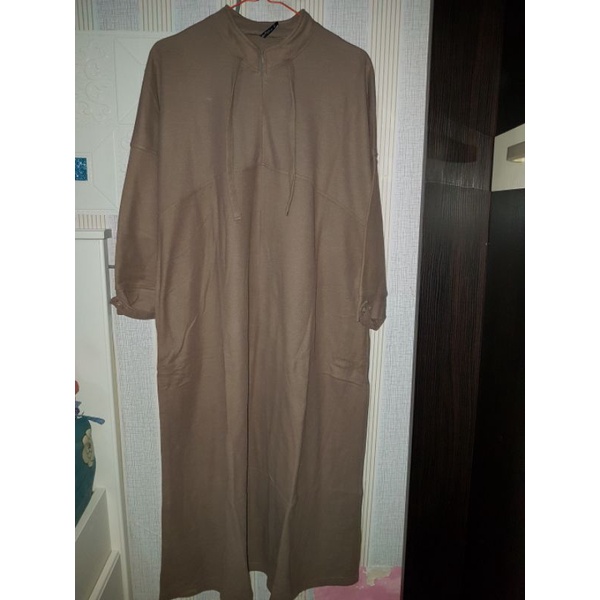 GAMIS/BAJU MUSLIM WANITA KHAKI PRELOVED
