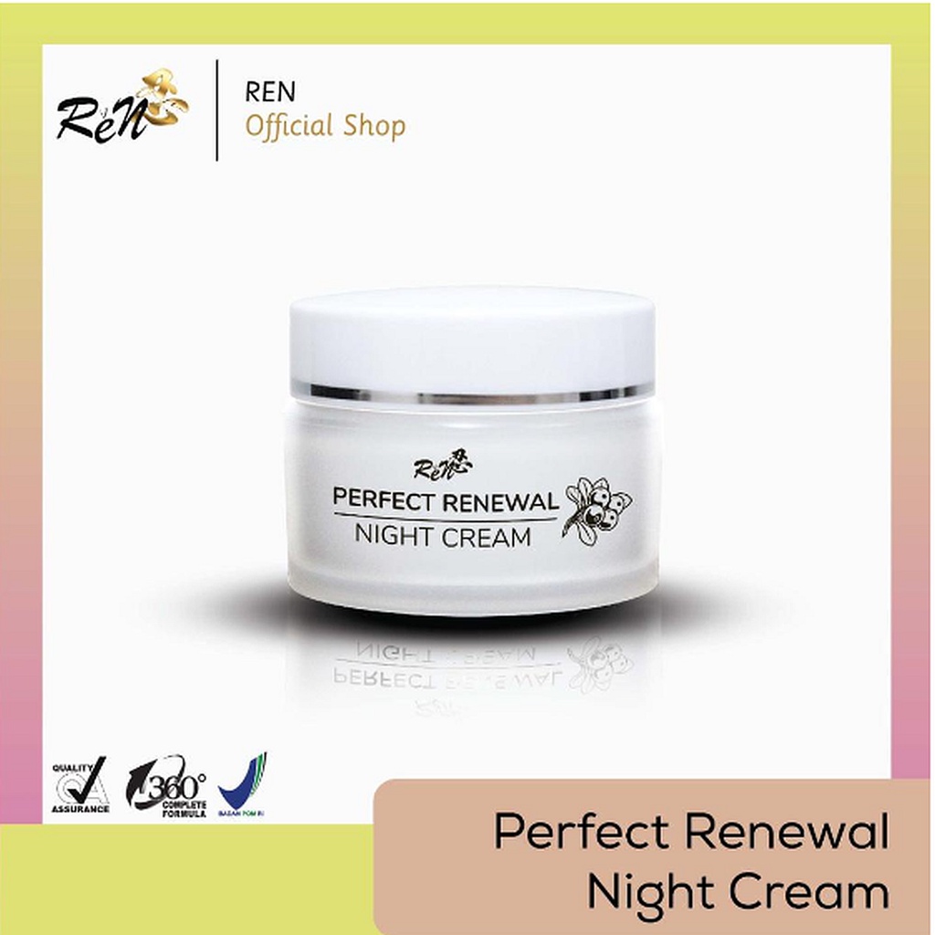 Ren Perfect Renewal Night Cream 15gr - Cream Malam - Cream Wajah - Krim Malam - Cream Pencerah Wajah - Cream Muka