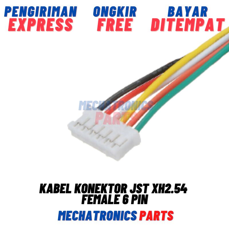 Kabel Konektor JST XH2.54 Female 6Pin