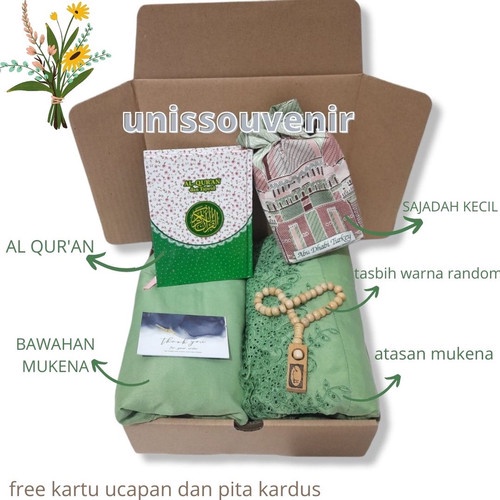 hampers box al dan mukena dewasa lengkap souvenir/wedding/gift /tukar kado