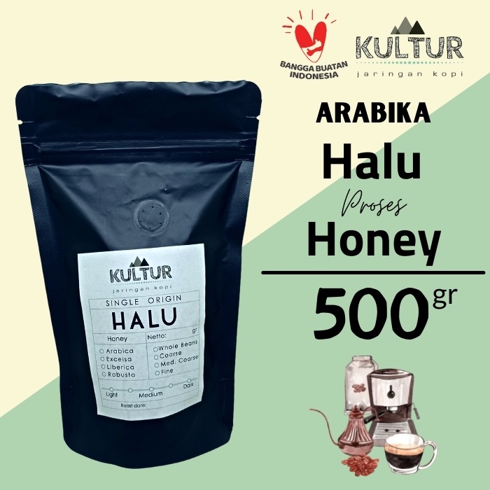 

COFFEE BEAN BIJI KOPI ARABIKA HALU PREANGER HONEY 500 GR