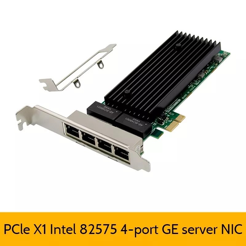 PCI-E Lan Card Intel Quad 82575 Intel 82576 4 Port Gigabit 1000M