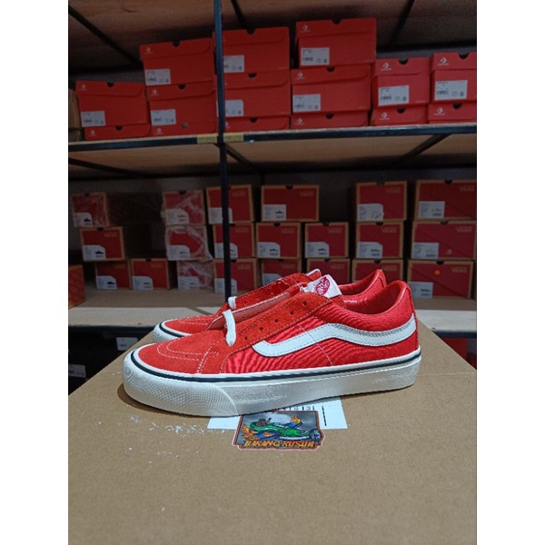 VANS SK8 LOW REISSUE SF TOMATO ANTIQUE WHITE ORIGINAL RESMI NAVYA