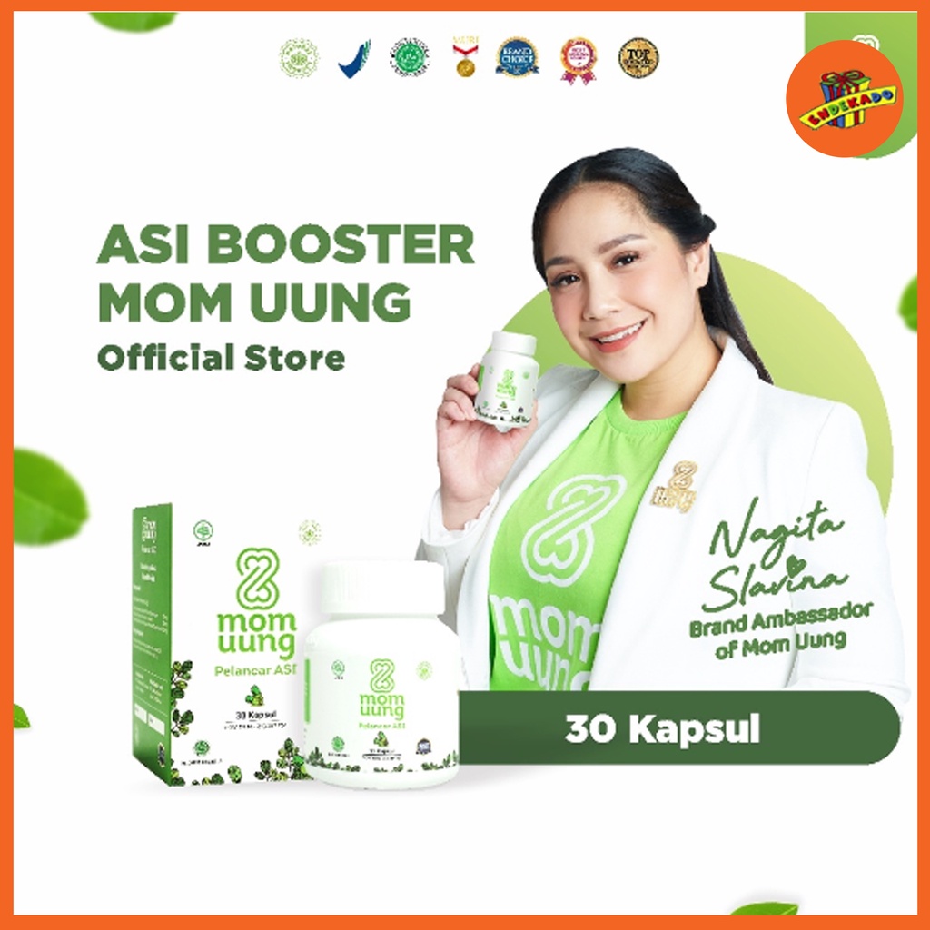 MOM UUNG BOOSTER ASI PELANCAR ASI - 30 Kapsul - 60 Kapsul - BPOM HALAL