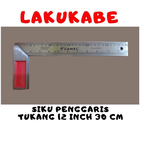 

Siku Penggaris Tukang 12 Inch 30 Cm Merek Camel