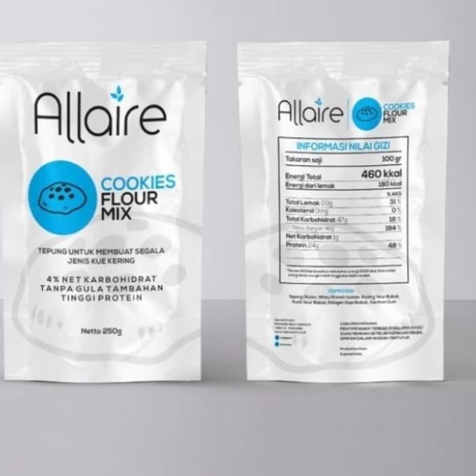 

[COD] ALLAIRE Cookies Flour Mix 500gr Tepung Keto Kukis Kue Kering Halal [COD]