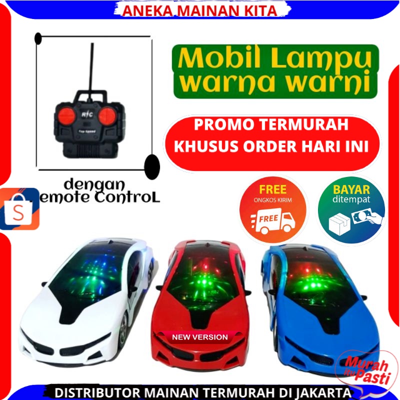 (BISA COD) Mobil RC SPORT CAR 3D Light famous lampu / Mainan Anak Mobil Remote Control Ada Lampu