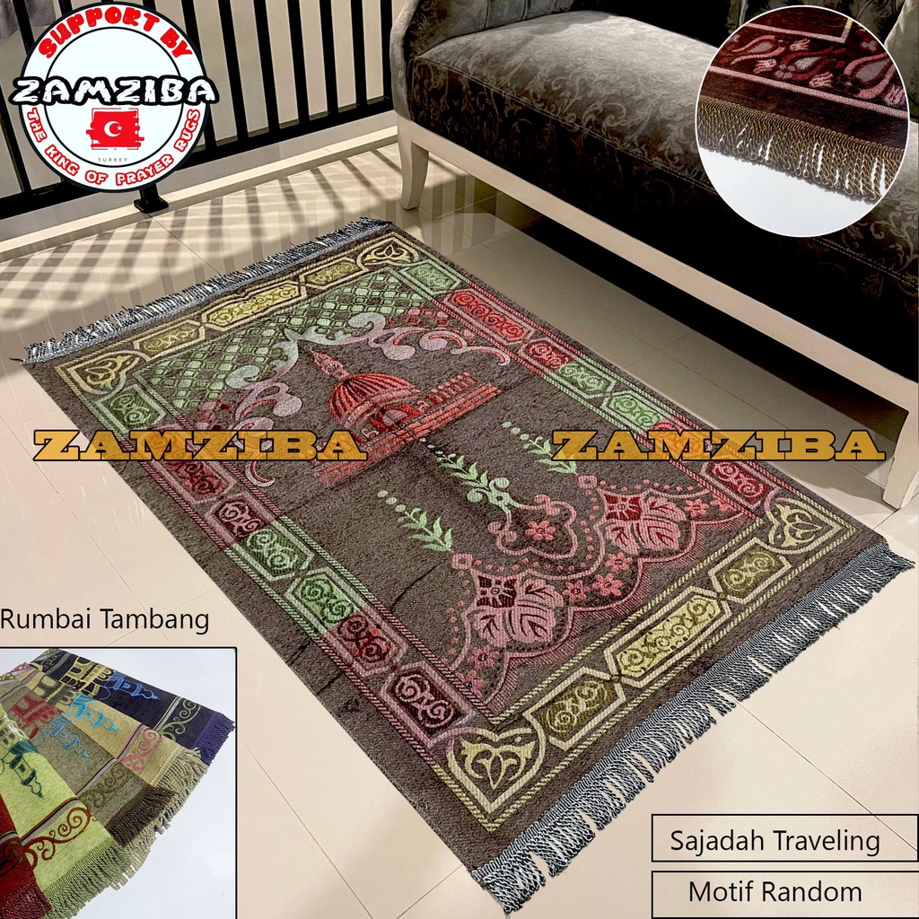 Zamziba Sajadah Turki Sejadah Tambang Perlengkapan Sholat Perlengkapan Muslim Sauvenir Murah
