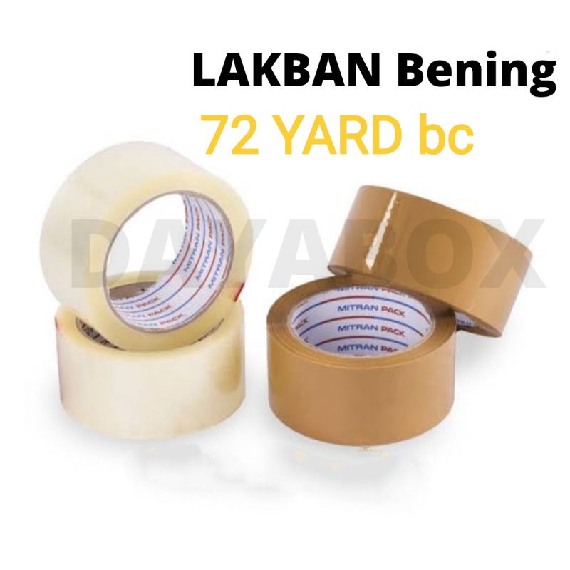 

LAKBAN BENING COKLAT 45 MM x 72 YARD BERKUALITAS