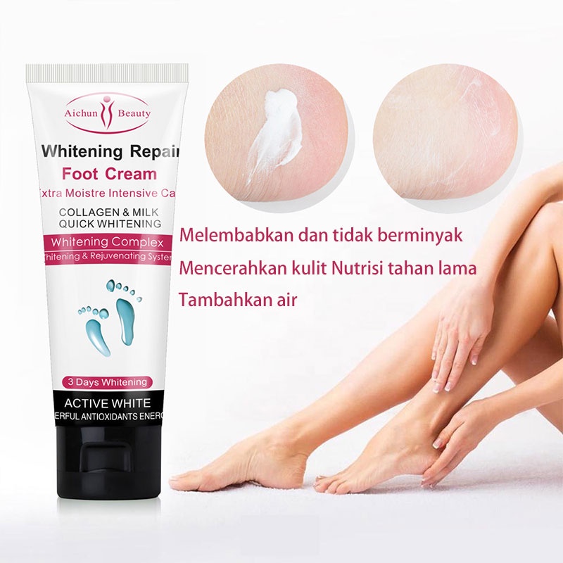 obat kaki pecah dan kering krim kaki pecah dan kering Foot mask Foot Cream Obat Kaki Pecah Dan Kering Masker kaki pengelupas kulit mati Enghalus tumit kasar 100ML Bahan susu alami / Bergizi dan melembabkan / Menghilangkan kulit mati dari kaki