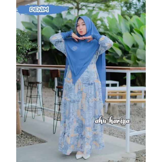 Gamis Murah Kekinian Set Hijab Cerutty Cantini Original by Aku Karissa 2022