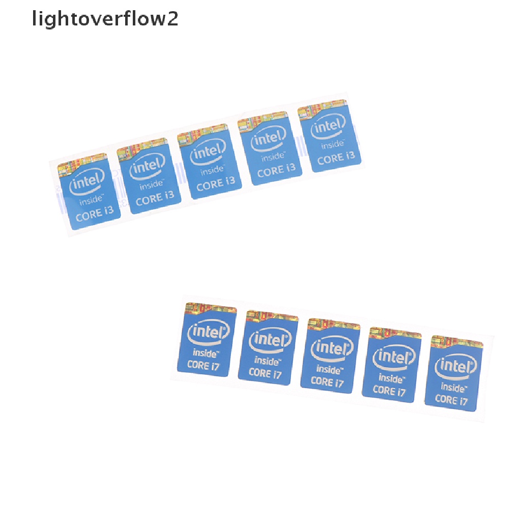 (lightoverflow2) 5pcs Stiker Label 4th Generation Intel Core I3 I5 I7 Untuk Dekorasi Notebook