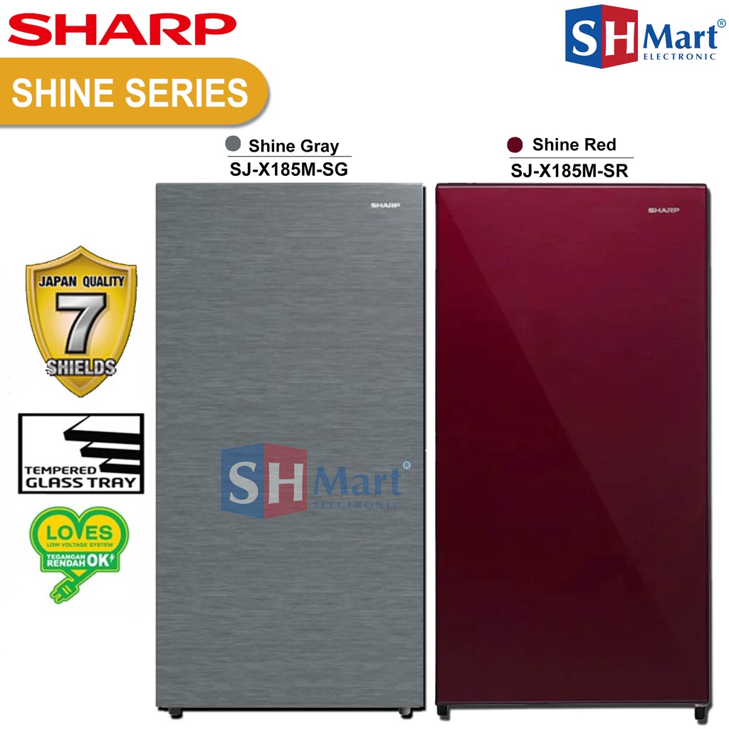 KULKAS SHARP 1 PINTU SJ-X185MSG / SJ-X185MSR KAPASITAS 157 LITER GARANSI RESMI