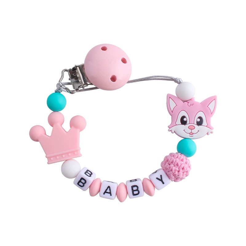 PC 12 | PACIFIER CLIP | TALI EMPENG DAN TEETHER BISA CUSTOM NAMA | TEETHER TALI DOT EMPENG CHAIN GANTUNGAN BAHAN SILIKON AMAN BPA FREE | RUZAIN MALL