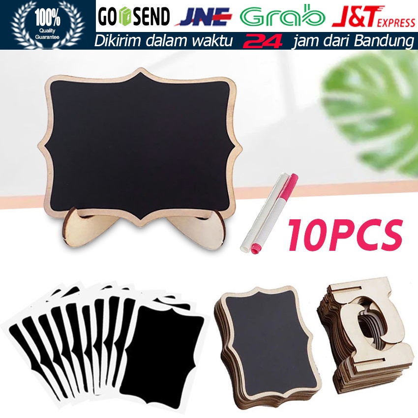 

10Pcs/Set Papan Tulis Kapur Kecil / Mini Chalkboard / Papan Kapur Menu Cafe / Papan Kapur Reserve