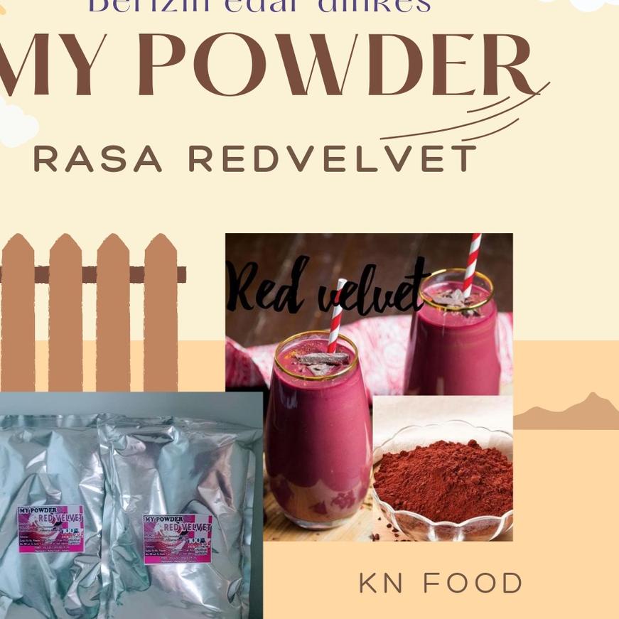 

BISA COD ✔️Powder Red Velvet Regular - Powder minuman rasa Red Velvet kemasan 1kg|KD4