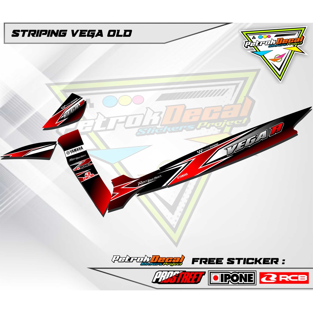 Striping Variasi Yamaha Vega R Lama Striping List Vega R Old Racing