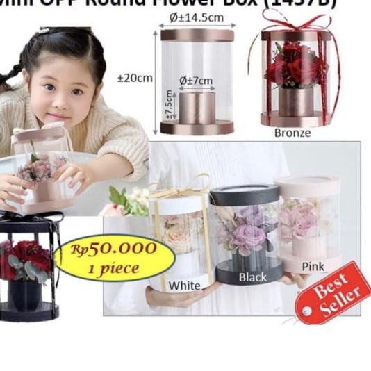 

READY ✅Mini Opp Round Flower Box - Box Mika / Mica(1437B)|RA8