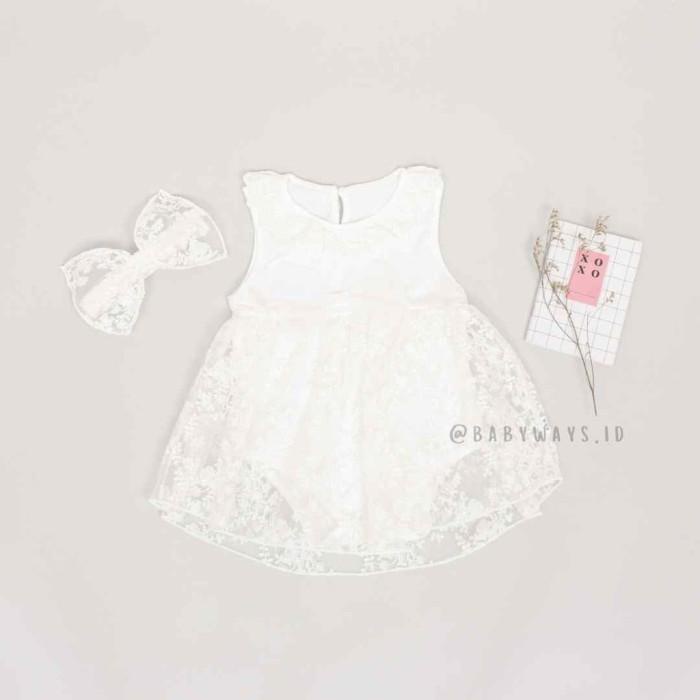 dress pesta aqiqah babtis bayi 0-12 bulan - deary