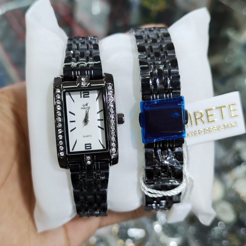 JAM TANGAN WANITA PETAK PERMATA MODEL TERBARU ANTI AIR || RANTAI STAINLISS || JAM TANGAN WANITA ANALOG QUARTZ || JAM TANGAN WANITA MEWAH || JAM TANGAN WANITA COD