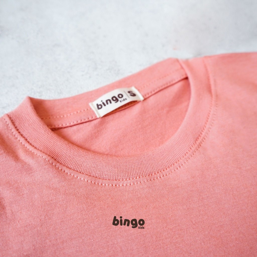 BINGOKIDS | BASIC T-SHIRT / Kaos Polos Anak Balita / Kaos Oblong T Shirt 1-5 Tahun     Anak Laki Perempuan Unisex Katun Premium Kue Pink Ungu Krem Cream Dusty