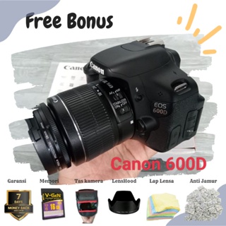 Kamera Canon 600D No Viknet + Memori 16Gb + Tas + Garansi