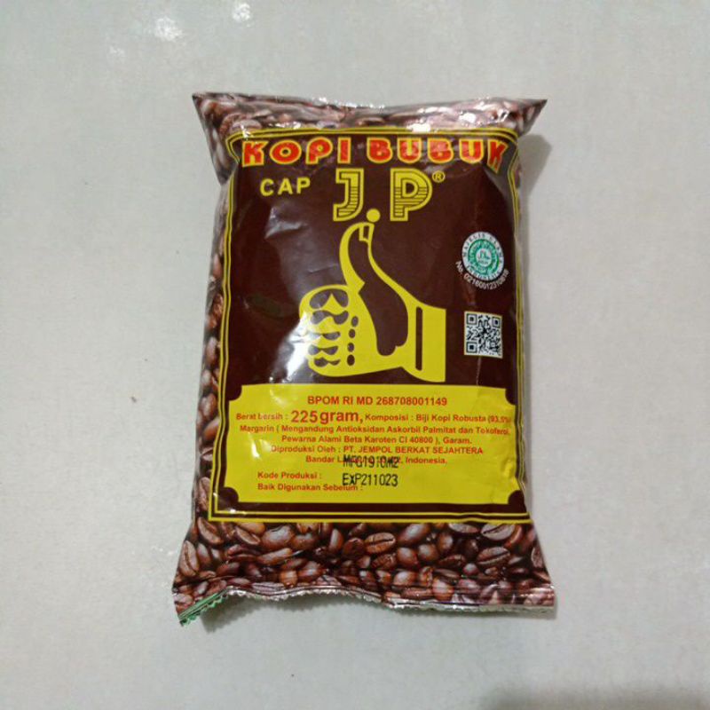 

Kopi Bubuk Cap Jempol JP Asli Lampung 225gr