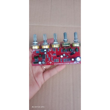tone control mono 5 potensio bass, midle, trebel, volume dan subwoofer