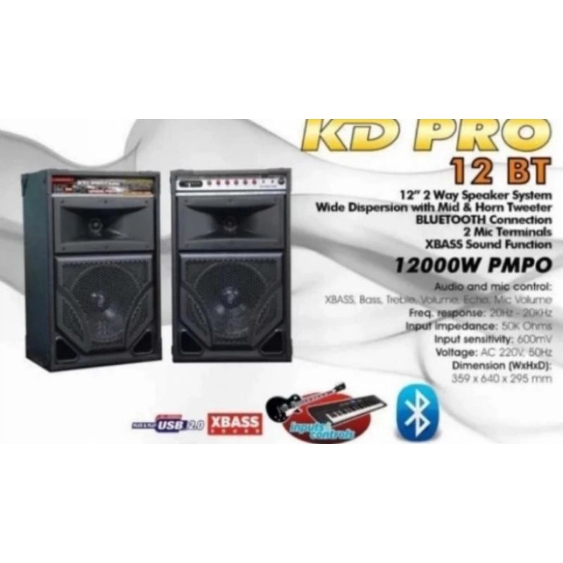 Speaker Aktif Roadmaster KD PRO 12 USB BT | KD PRO12USB bluetooth 12BT