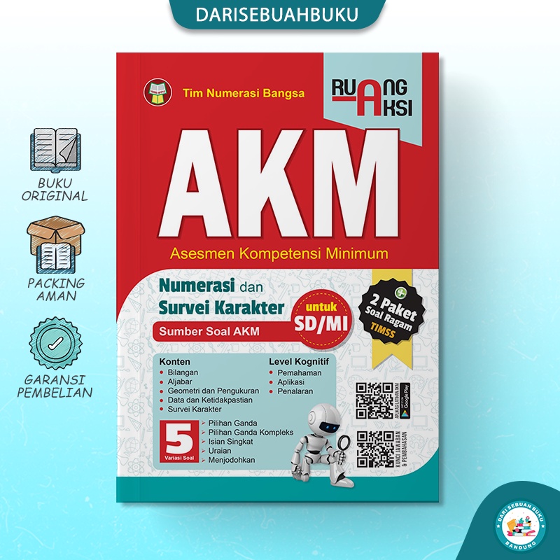 Jual Buku Ruang Aksi AKM - NUMERASI & SUMBER SOAL AKM Untuk SD/MI ...