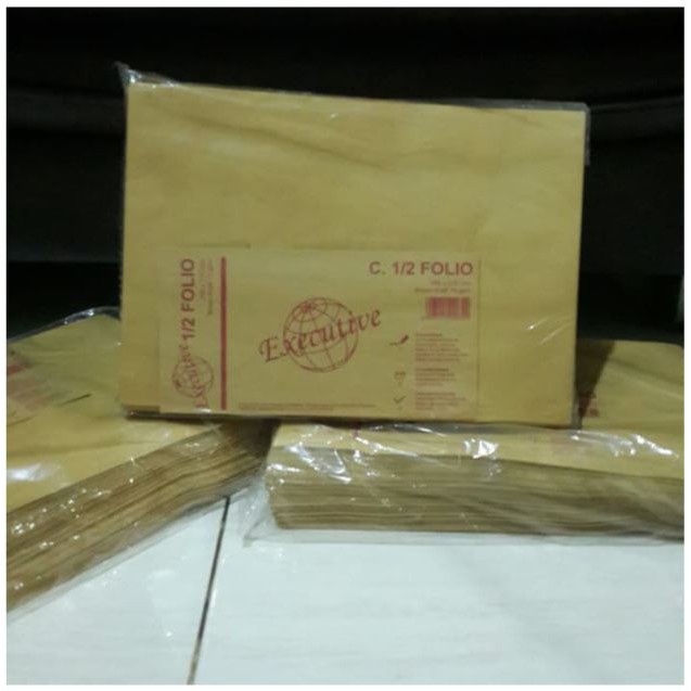 

Amplop Coklat Executive C. 1/2 Folio ( 185 x 270 mm ) isi 100
