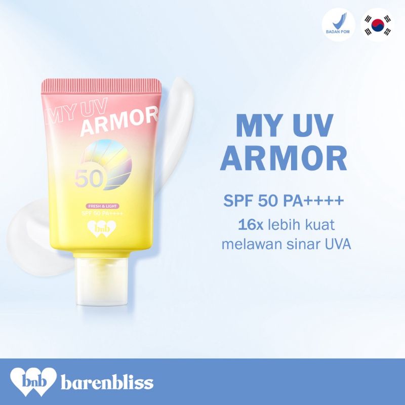 BNB barenbliss My UV Armor SPF 50 PA++++ - Face Sunscreen gel Moisturizer