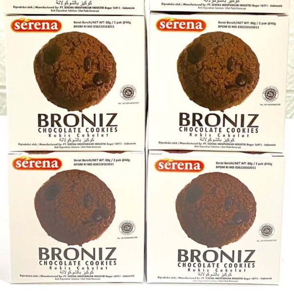 

Serena Broniz Brownies Choco Chip Coklat Chocolate Cookies 80 gram