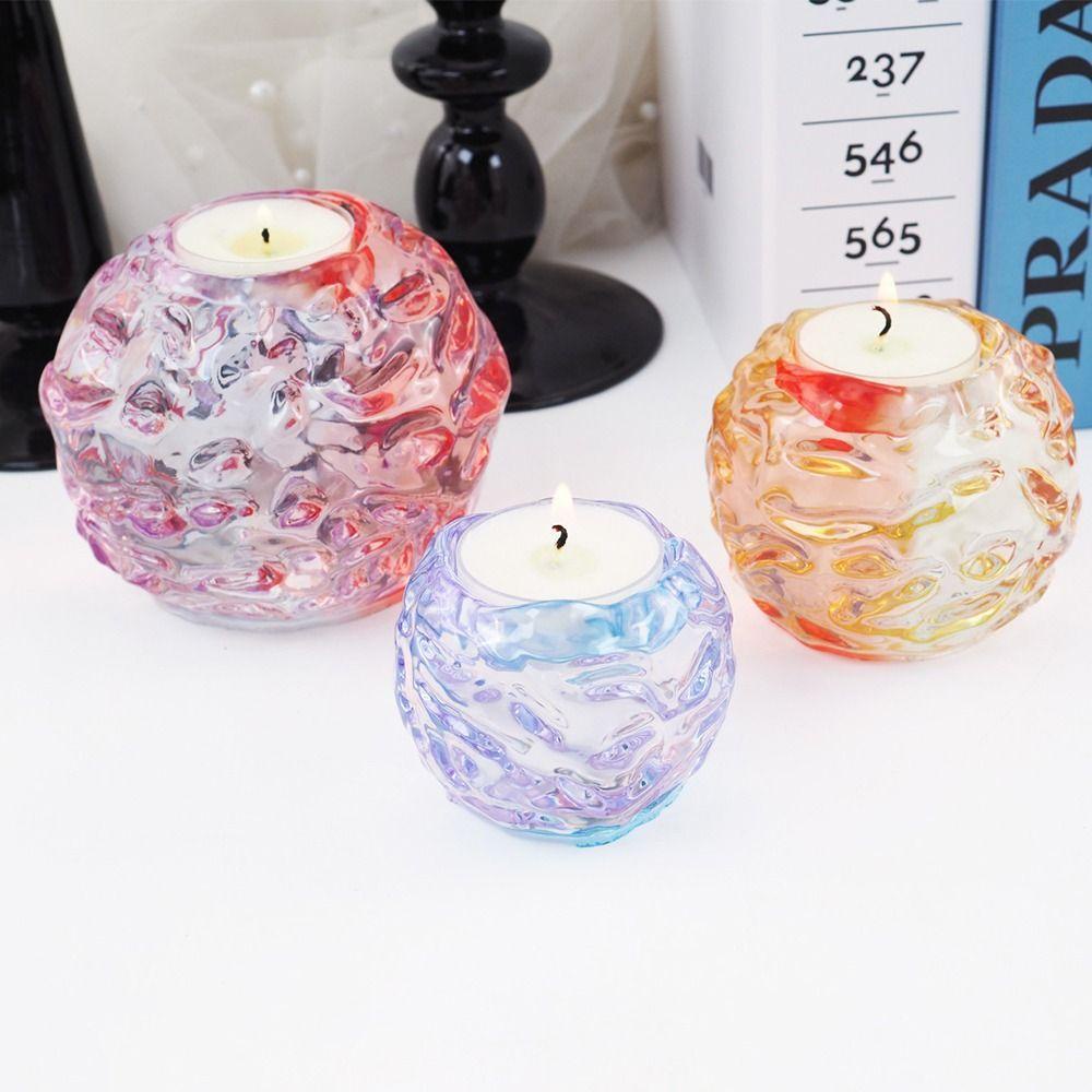 Solighter Candle Holder Cetakan Silikon Bentuk Teratai Bulat Epoxy Resin Mold