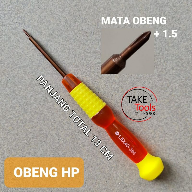 Obeng hp + Mata obeng 1.5 murah