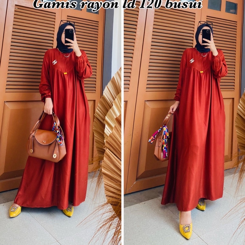 gamis rayon twiil / gamis polos busui / gamis polos / gamis D-lia /gamis twiil premium / gamis rayon premium