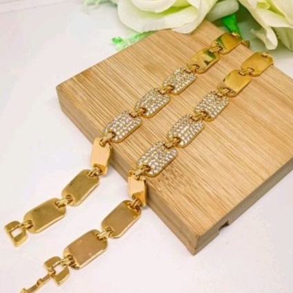 Gelang kalung kendari Perhiasan Dubai Lapis Emas 24K Gold Fashion Xuping Titanium