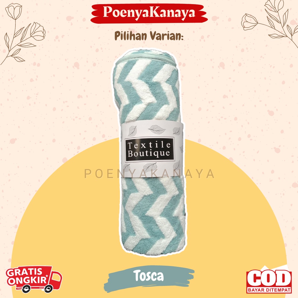 Handuk Bayi Towel Microfiber Salur Zig Zag Lucu Handuk Towel Anak Premium Lembut AK45