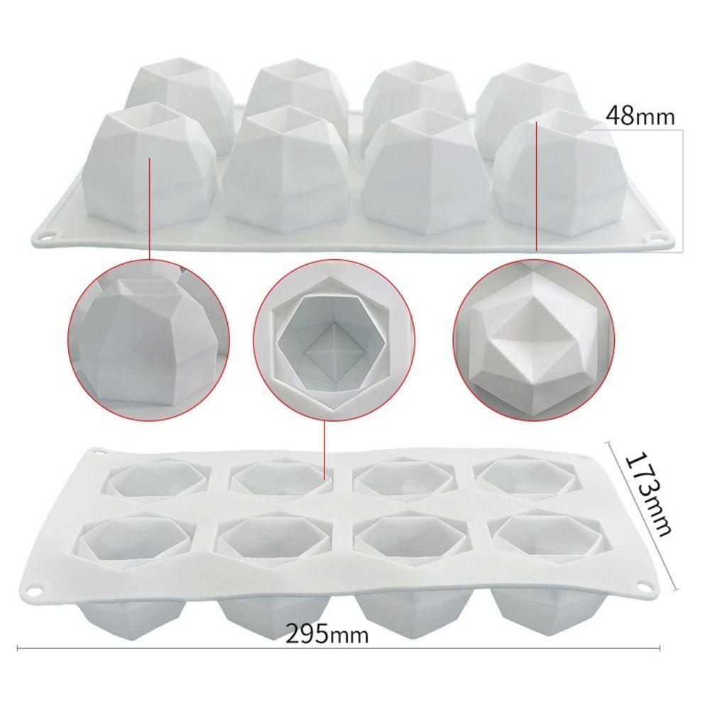Preva Polygonal Cube DIY Craft Perlengkapan Pernikahan Cream Roti Cupcake Coklat 8rongga