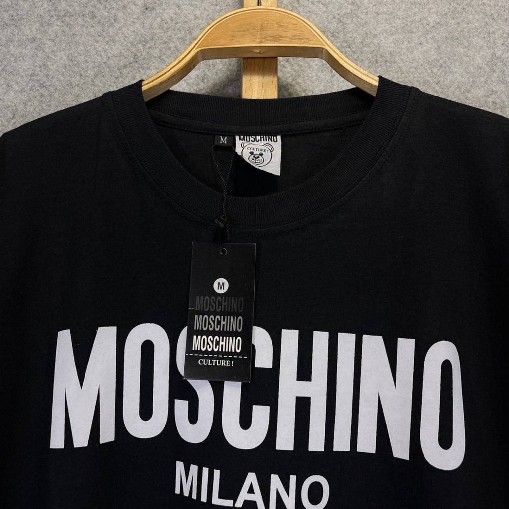 KAOS TSHIRT MOSCHINO LENGAN PENDEK MIRROR FULLTAG