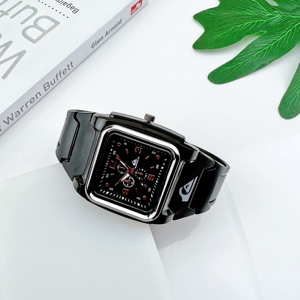 COD✅ Jam Tangan Pria Wanita Rubber Analog Quartz Segi Fashion Watch Korea Gaya Sport Jarum Harga Grosir   S1250